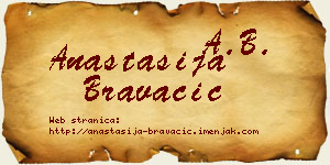 Anastasija Bravačić vizit kartica
